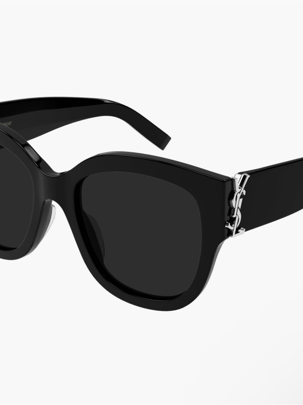 Saint Laurent Black Sunglasses with Silver YSL Detail
